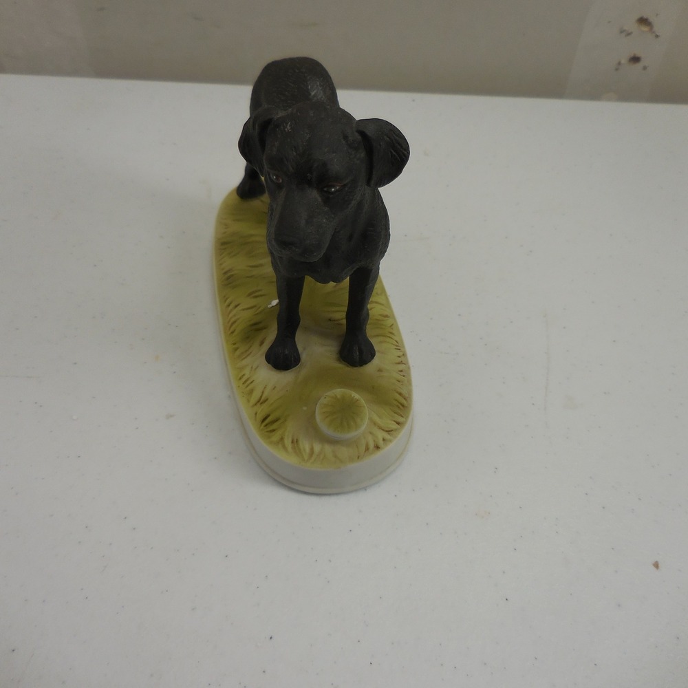 Lionstone Sculptured Porcelain Black Labrador Retriever Figure 1977 VTG Decanter - Picture 6 of 7